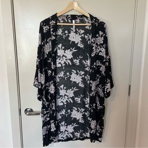 Spiritual Gangster Maya Floral Open Duster Kimono Style Front Tie One Size Boho